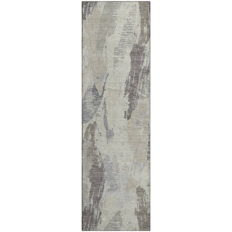 Premium Washable Super Soft Contemporary Strokes Mayfield Rug