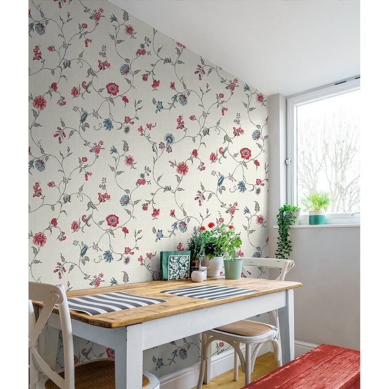 Seabrook Designs Florale Trail Nonwoven Unpasted Wallpaper