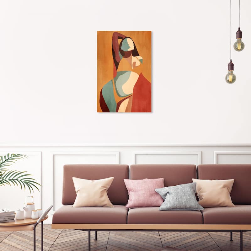 Wynwood Studio Canvas Abstract Suntanned in the Americas Orange and Modern & Contemporary Wall Art Canvas Print - 30 x 20