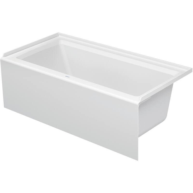 Duravit Architec 60" Alcove Acrylic Soaking Tub with Right Drain and - White