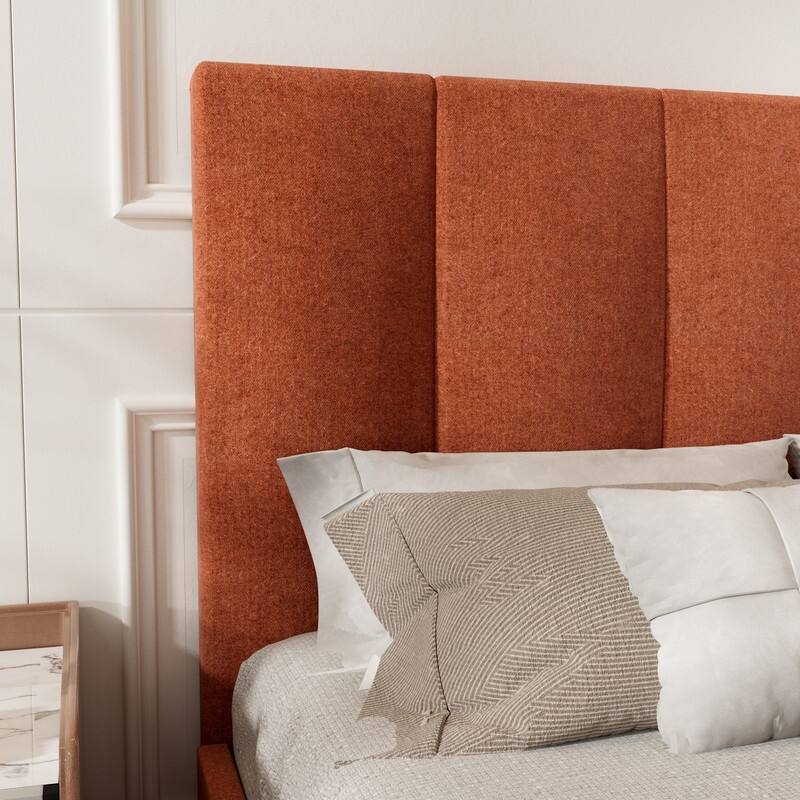 Modern Upholstered Lift-Up Storage Platform Bed with Headboard