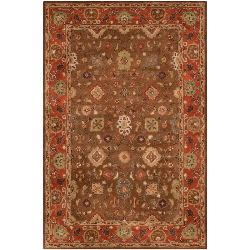 SAFAVIEH Handmade Heritage Grand Parquet Traditional Oriental Wool Rug