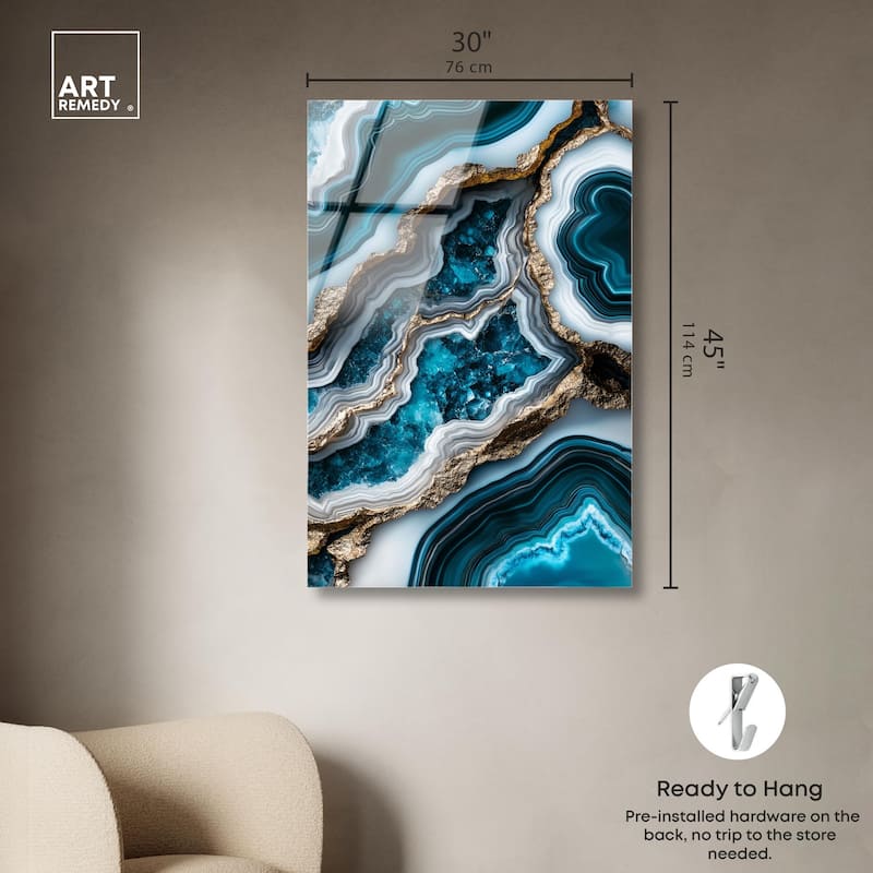 Teal Tides Treasure II Acrylic by Art Remedy, Ready to Hang