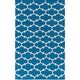 preview thumbnail 35 of 38, Flatweave Colne Moroccan Trellis Cotton Area Rug Blue - 8' x 10' - Rectangle