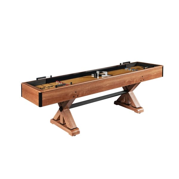 slide 2 of 12, Daulton 9-ft Shuffleboard Table - White Oak Finish