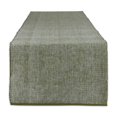 DII Black & White 2-Tone Ribbed Table Runner