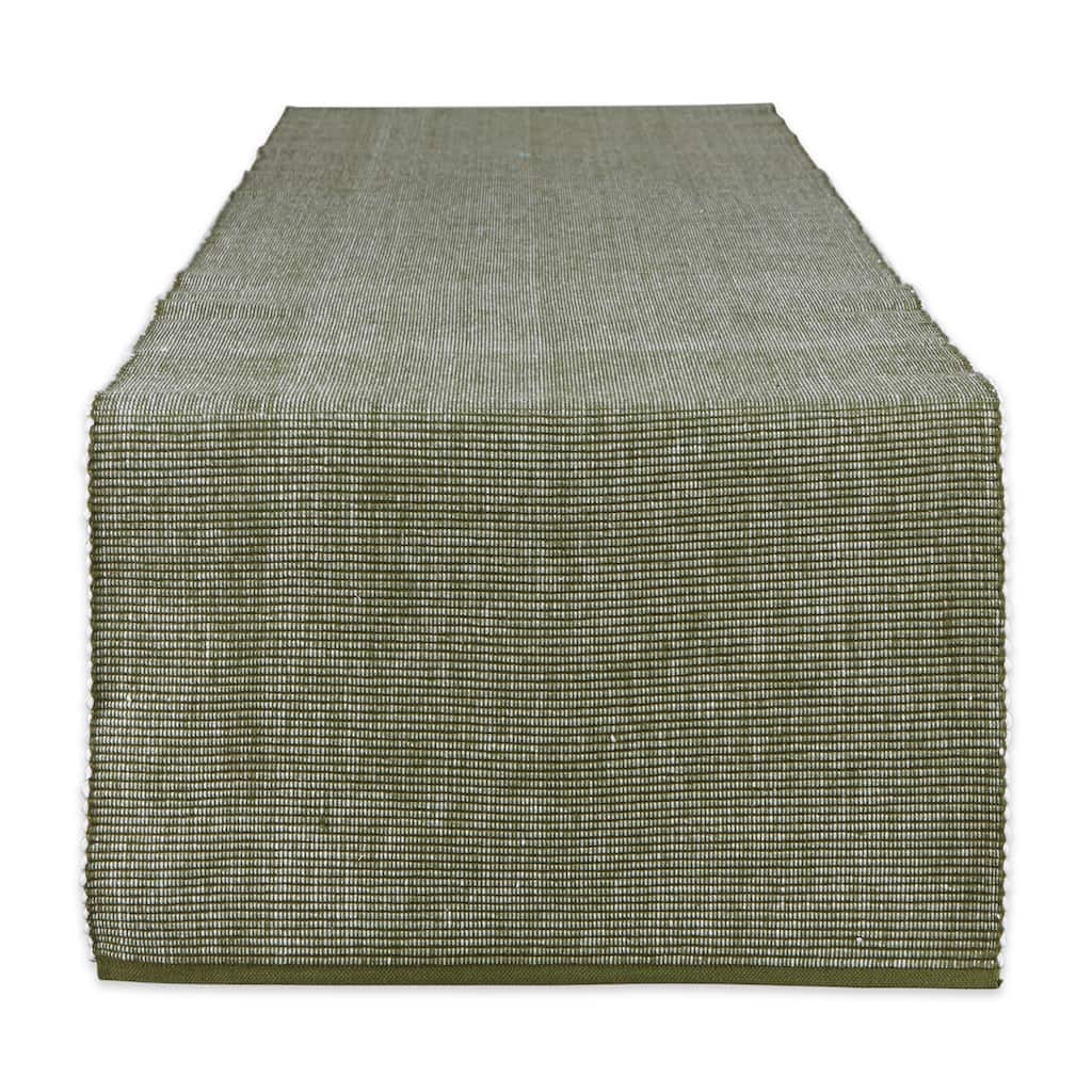 DII Black & White 2-Tone Ribbed Table Runner