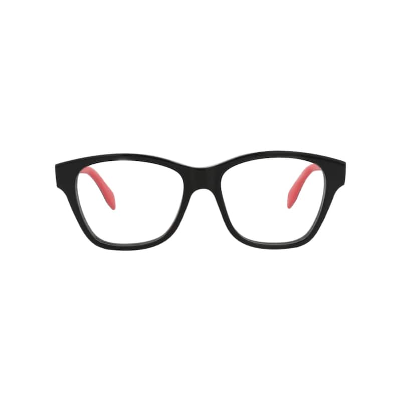Alexander McQueen Square-Frame Acetate Optical Frames - Black Black Transparent - Black