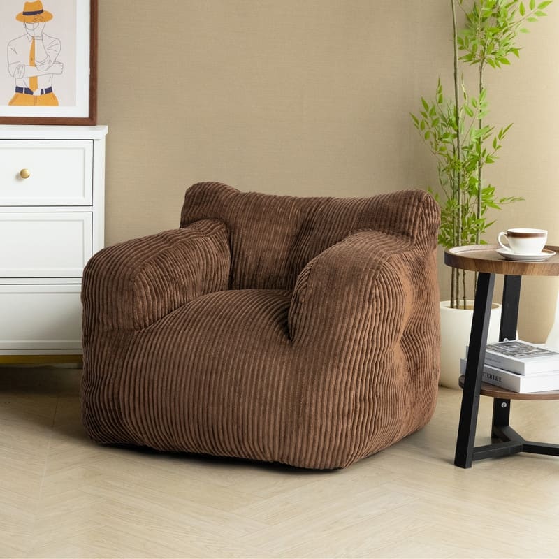 Pamapic Bean Bag Chair, Soft Corduroy Lazy Large Bean Bag Couch