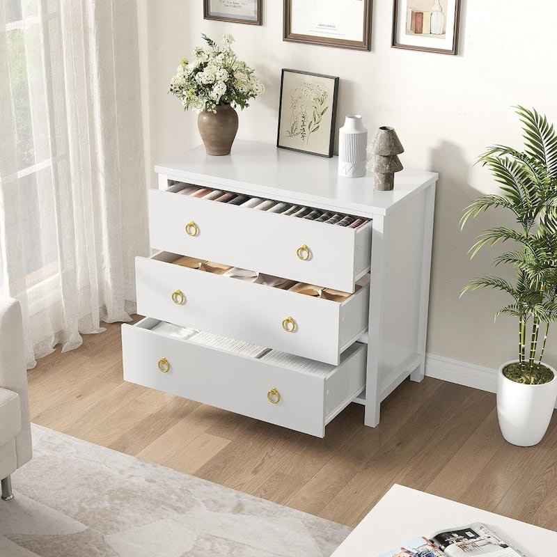 3/6/7 Drawer Tall Dresser for Bedroom, Modern Freestanding Wood Storage Chest of Drawers