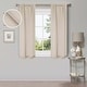 preview thumbnail 53 of 68, Superior Shimmer Washable Room Darkening Curtains, Set of 2 Panels 26" x 63" - Ivory