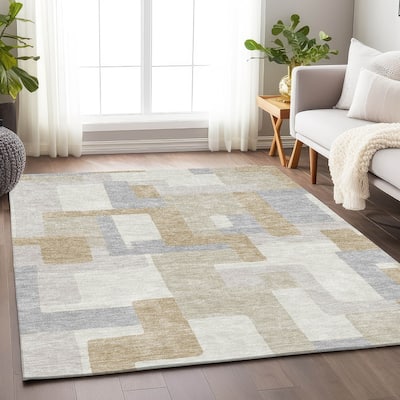 Premium Washable Super Soft Geo Casual Mayfield Rug