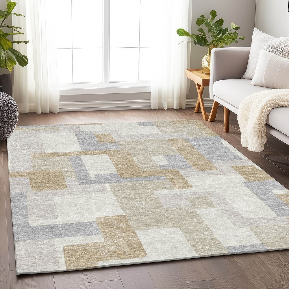 Premium Washable Super Soft Geo Casual Mayfield Rug