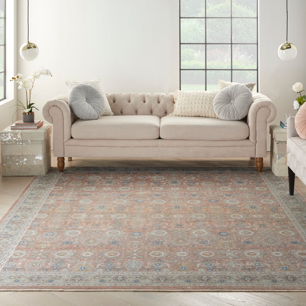 Nourison Starry Nights Contemporary Persian Floral Medallion Area Rug