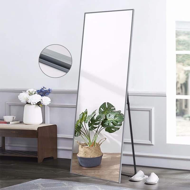 Dovelina Modern Full Length Floor Mirror - Freestanding Vanity Mirror for Bathroom or Living Space