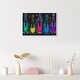 preview thumbnail 11 of 64, Luminous Party Champagne, Colorful Party Bubbles Modern Black Canvas Wall Art Print for Dining Room