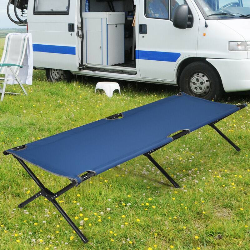 Gymax Folding Camping Cot & Bed Heavy-Duty for Adults Kids w/ Carrying