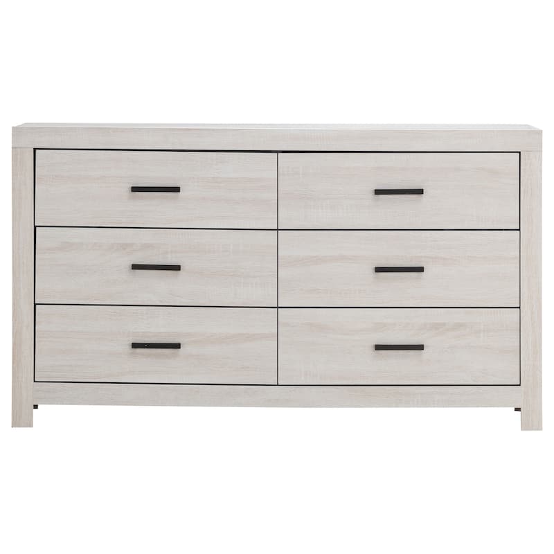 Brantford Farmhouse Rectangular 6-drawer Dresser