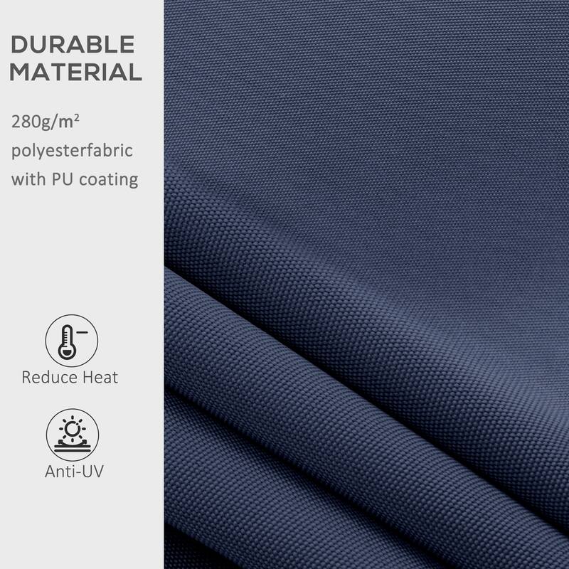 10x8ft Retractable Patio Awning with Manual Crank, UV & Water-Resistant Fabric, Aluminum Frame for Deck, Balcony, Yard