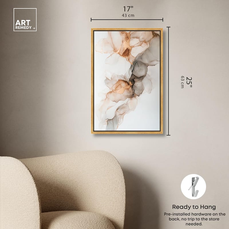 Smoky Gold Drift Canvas by Art Remedy