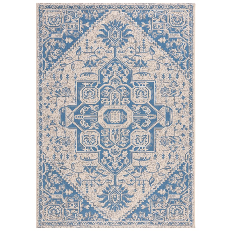 Martha Stewart Rilka Contemporary Rug - 2PC - 5'3" x 7' - Blue/Creme