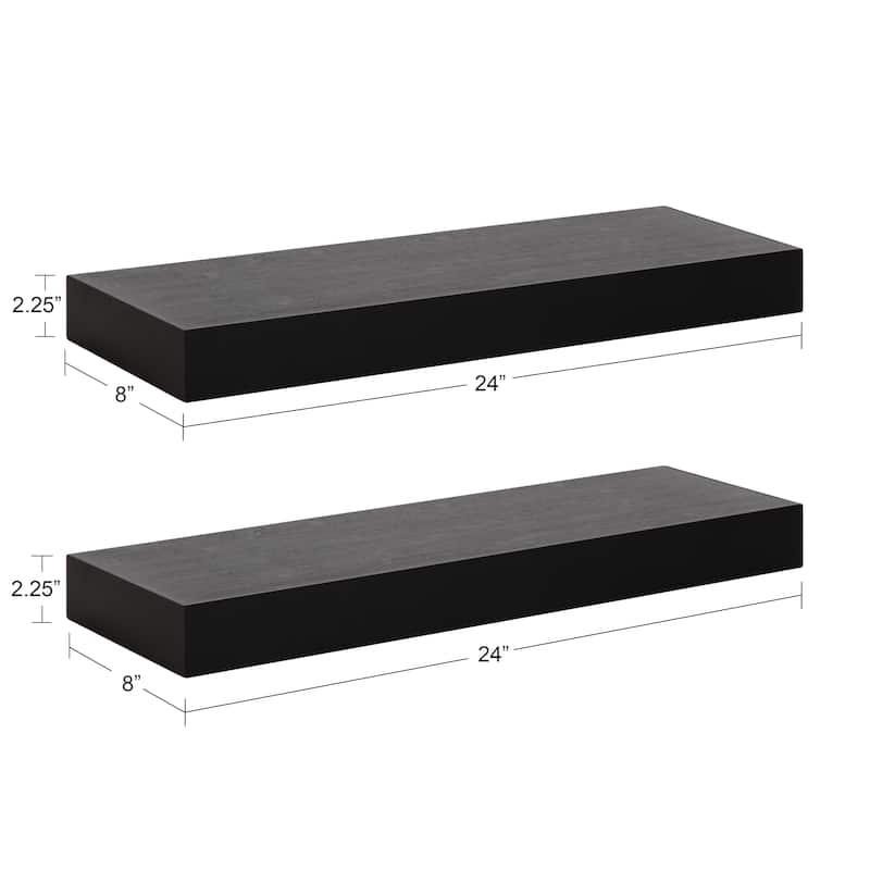 Kate and Laurel Havlock Wood Shelf Set