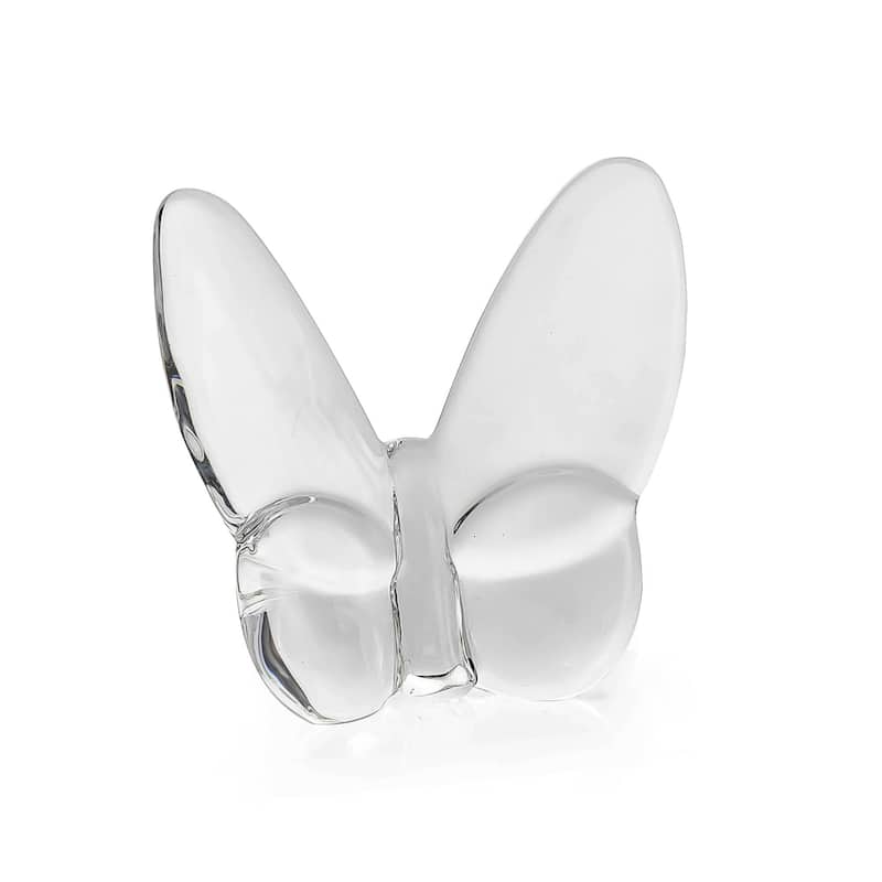HomeRoots 3" Clear Crystal Butterfly Figurine Tabletop Sculpture