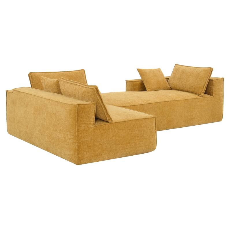 111.5" Chenille Modular Sectional Sofa, 4-Seater