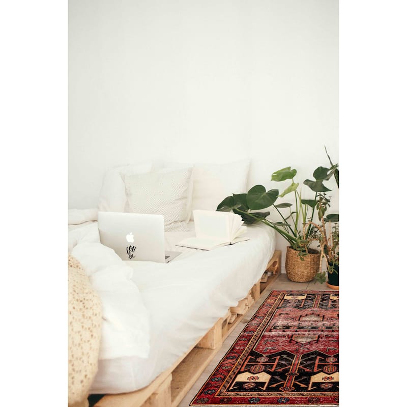 ECARPETGALLERY Hand-knotted Konya Anatolian Red Wool Rug - 3'9 x 7'9