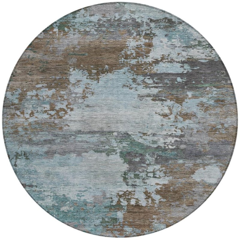 HomeRoots Abstract Transitional Rectangle Outdoor Rug