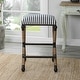 preview thumbnail 10 of 8, Uttermost 23711 Braddock 19" Wide Counter Stool - Navy Blue / Cream