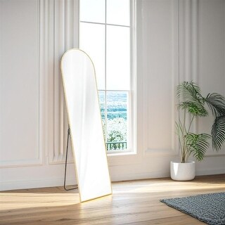 Floor Standing Mirror,Wall Mirror with Stand Aluminum Alloy Thin Frame ...