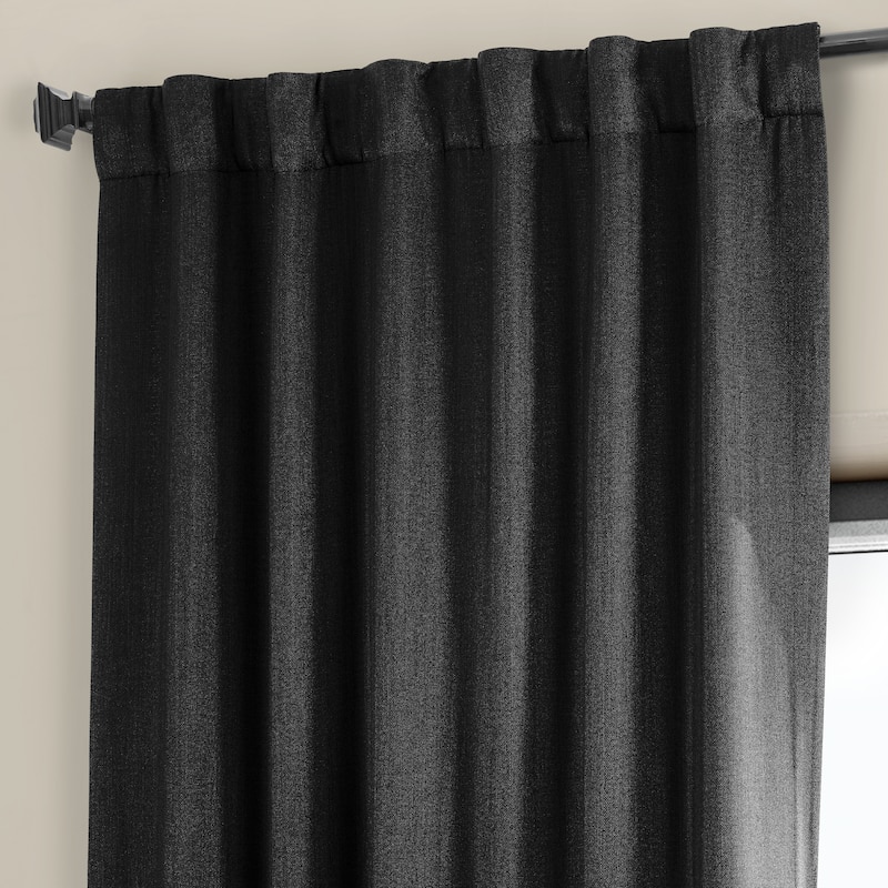 Exclusive Fabrics Faux Linen Room Darkening Curtain (1 Panel)