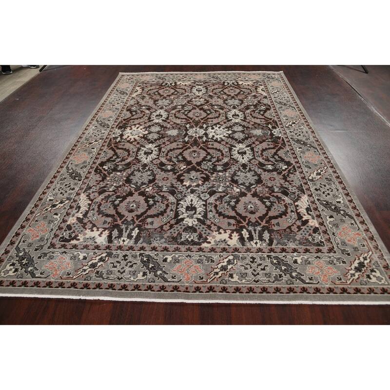 Geometric Traditional Turkish Ziegler Wool Area Rug Office Carpet - 6'6" x 9'9"