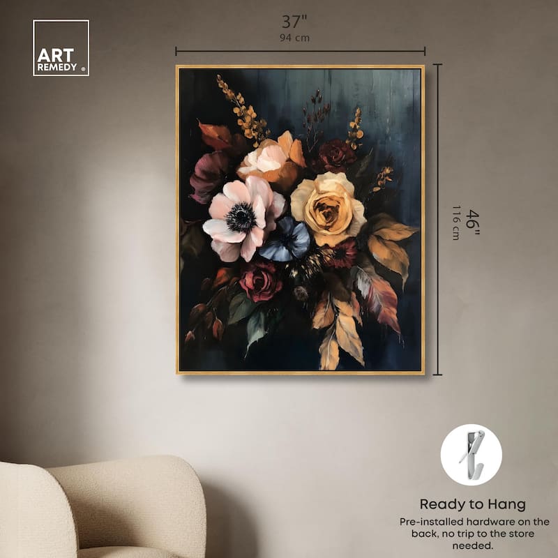 Dark Roses Beauty I Canvas by Art Remedy
