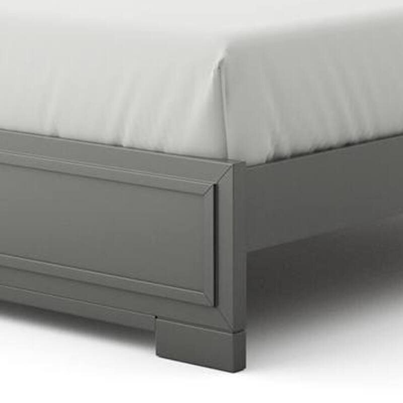 Aliso California King Size Bed, LED Panel Headboard, Metallic Gray
