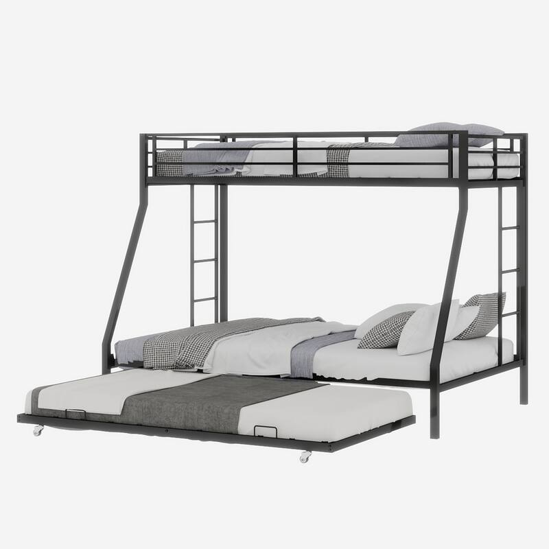 High-Stability Square Tube Bunk Bed Modern Minimalist Look