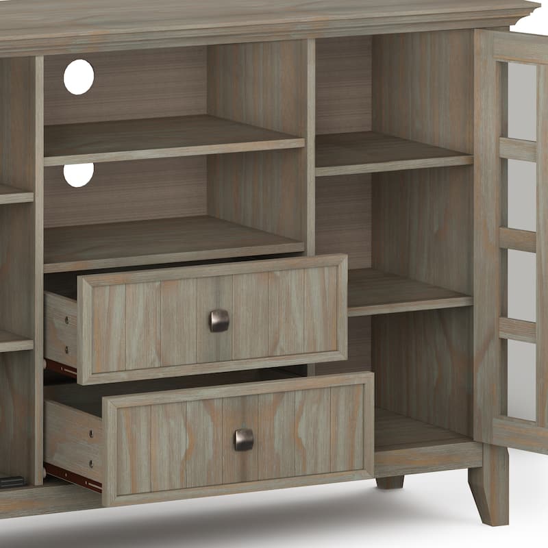WYNDENHALL Normandy SOLID WOOD 53 inch Wide TV Media Stand For TVs up to 60 inches