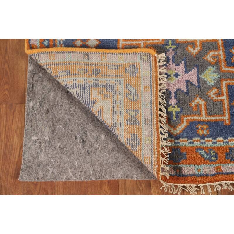 Blue Heriz Serapi Oriental Runner Rug Handmade Wool Carpet - 2'8" x 8'3"