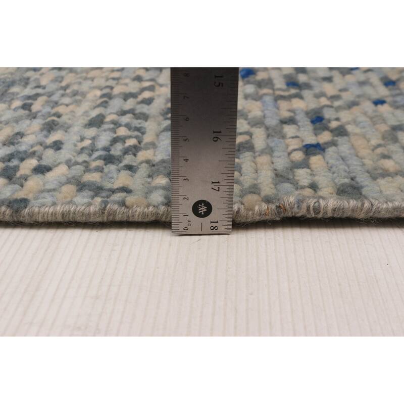 ECARPETGALLERY Hand-knotted Tangier Light Blue Wool Rug - 7'9 x 10'4