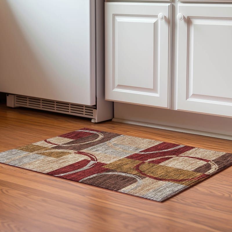 Premium Washable Super Soft Modern Casual Mayfield Rug - Wheat - 1'8" x 2'6"