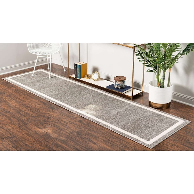 Contemporary Weby Collection Area Rug - 2'7"x10' - Gray