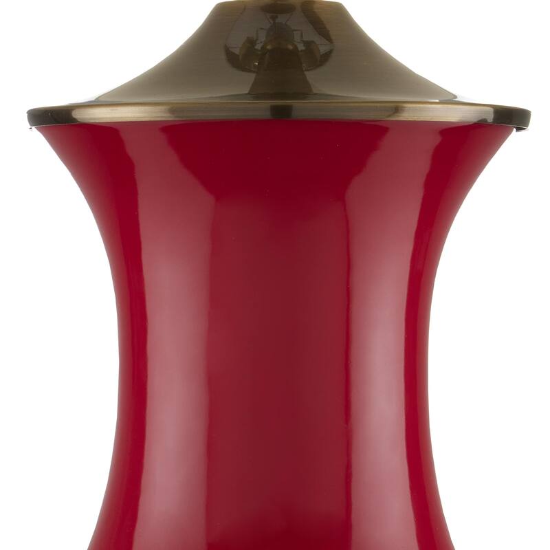 Currey & Company Lilou Red Table Lamp - 31"h x 17"dia