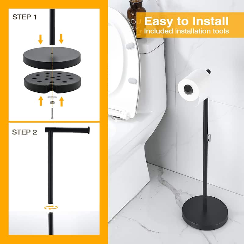 Bathroom Freestanding Toilet Paper Holder Tissue Roll Holder