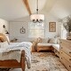 preview thumbnail 4 of 10, Rennnsan 5-Light Traditional Drum Fabric Chandelier for Dining Room - 19.69 in. W x 21.65 in. H