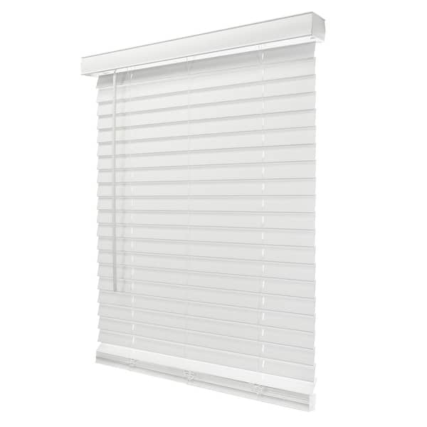 Chicology Basic White Cordless Faux Wood Blinds - On Sale - Bed Bath ...