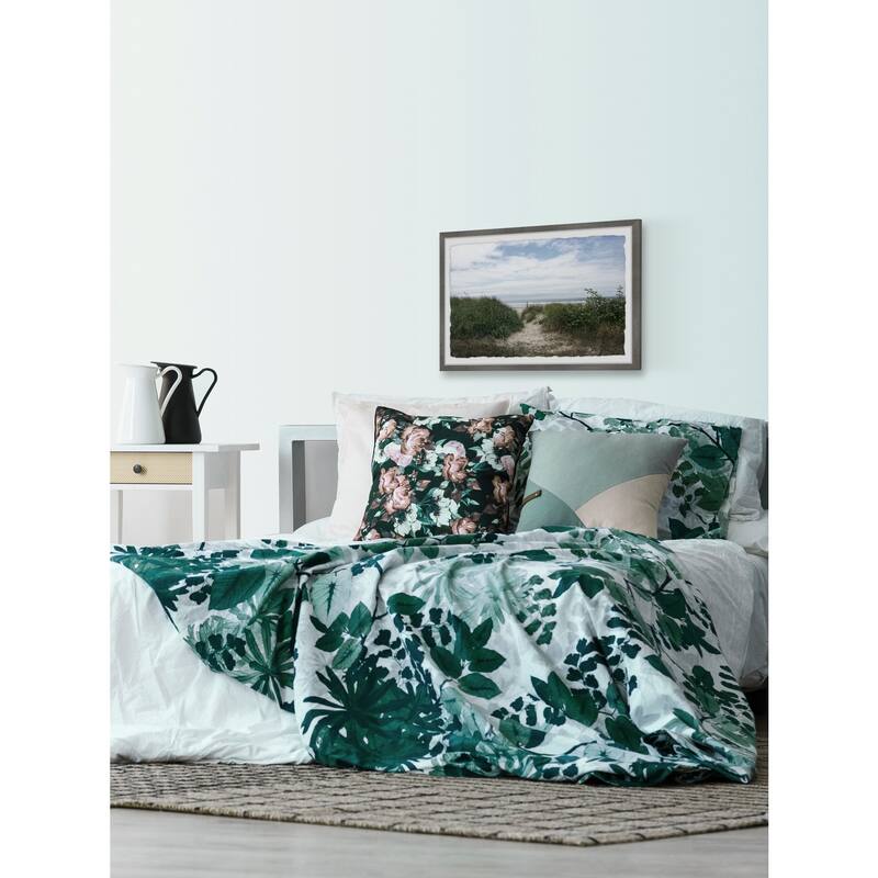 Coastal Vegetation Framed Wall Art, Coastal Serenity - Tranquil Ocean-Inspired Wall Décor