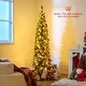 preview thumbnail 32 of 43, Green PVC Metal Slim Pencil Christmas Tree with LED Lights