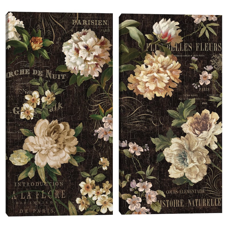 Fleurs Antique I-II by Deborah Devellier Canvas Art Prints
