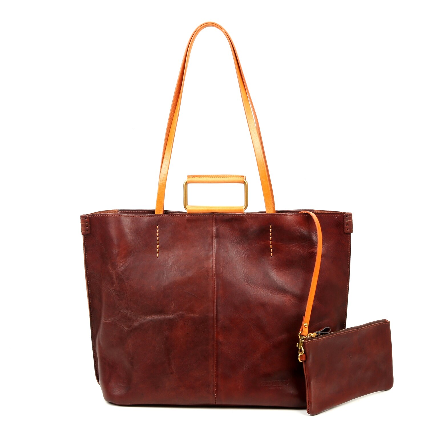 genuine leather tote